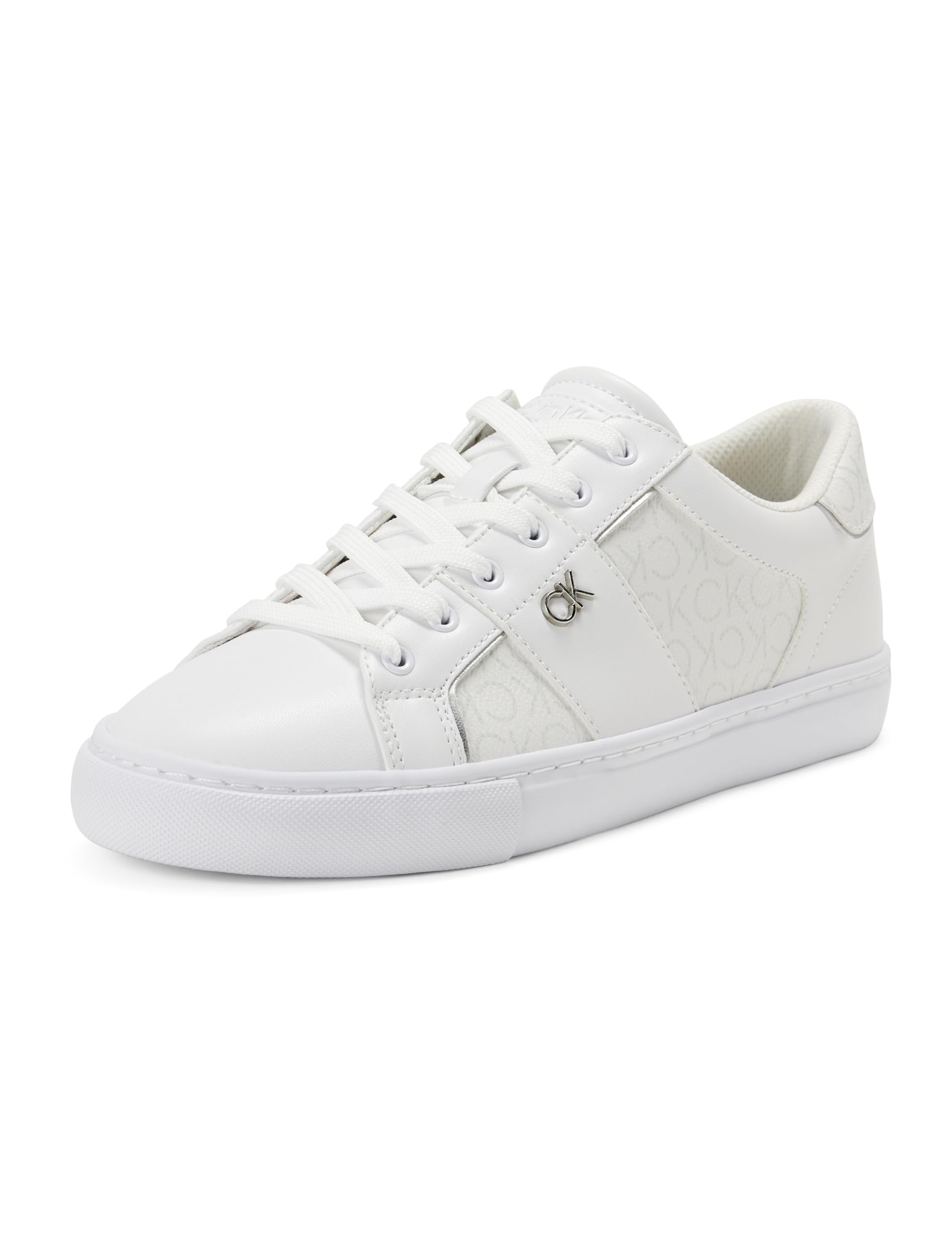 

                                                    Calvin Klein Women's Charie Sneaker, White Logo 14