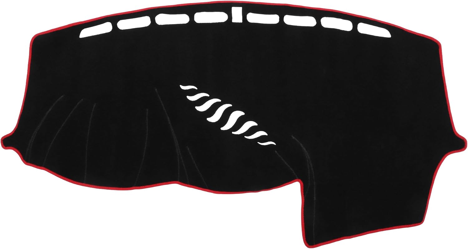 Car Dashboard Cover Mat Compatible for Ford Focus 2012-2018, Protective Polyester Red Center Console Interior Trim Dash Board Mat