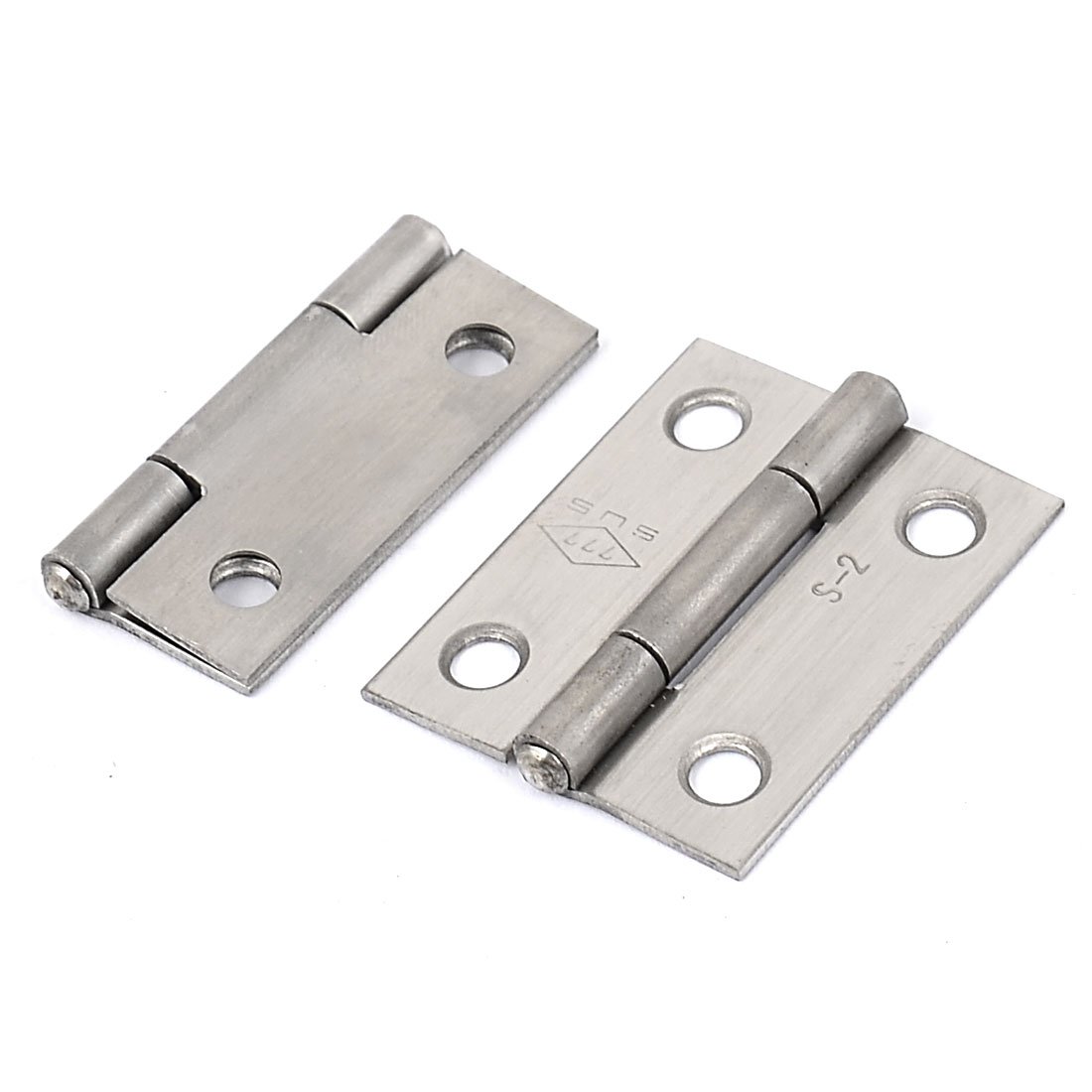 Uxcell Silver Sourcingmap 40Mm X 30Mm Stainless Steel Rotatable Folding Door Butt Hinges 2Pcs