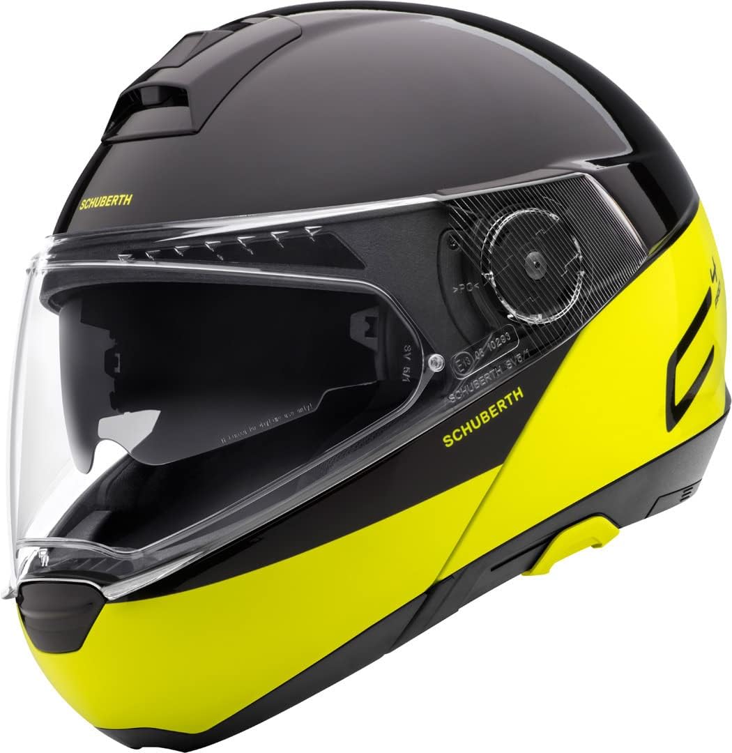 SCHUBERTH C4 Pro Swipe Yellow Flip Up Motorcycle Helmet Size M