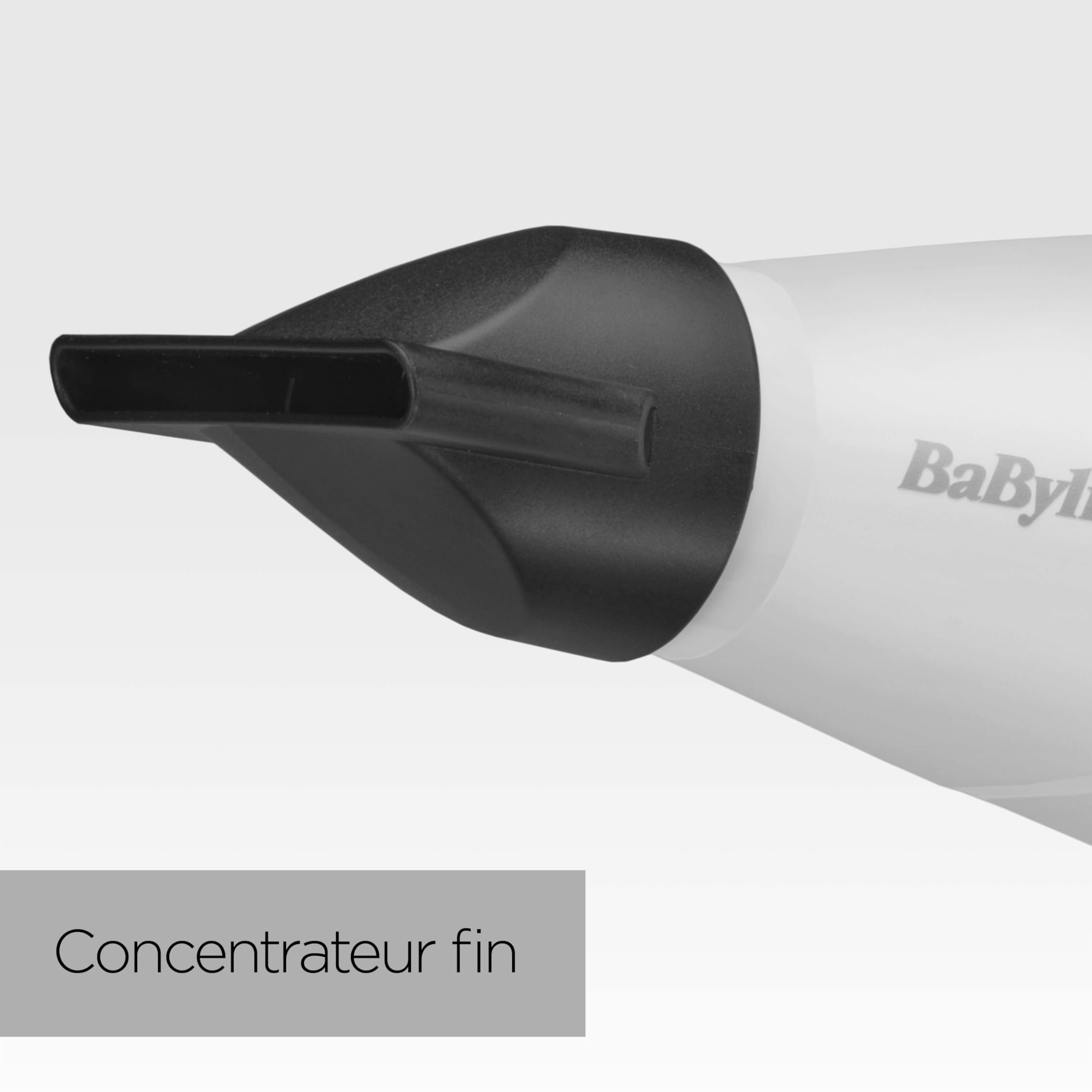 BaByliss Sèche-cheveux Speed Pro 2000 Sèche cheveux 2000W Moteur Professionnel AC Fabriqué en Italie Léger Technologie Ionique Anti-Frisottis 3 réglages température 2 réglages vitesses Blanc 6704WE