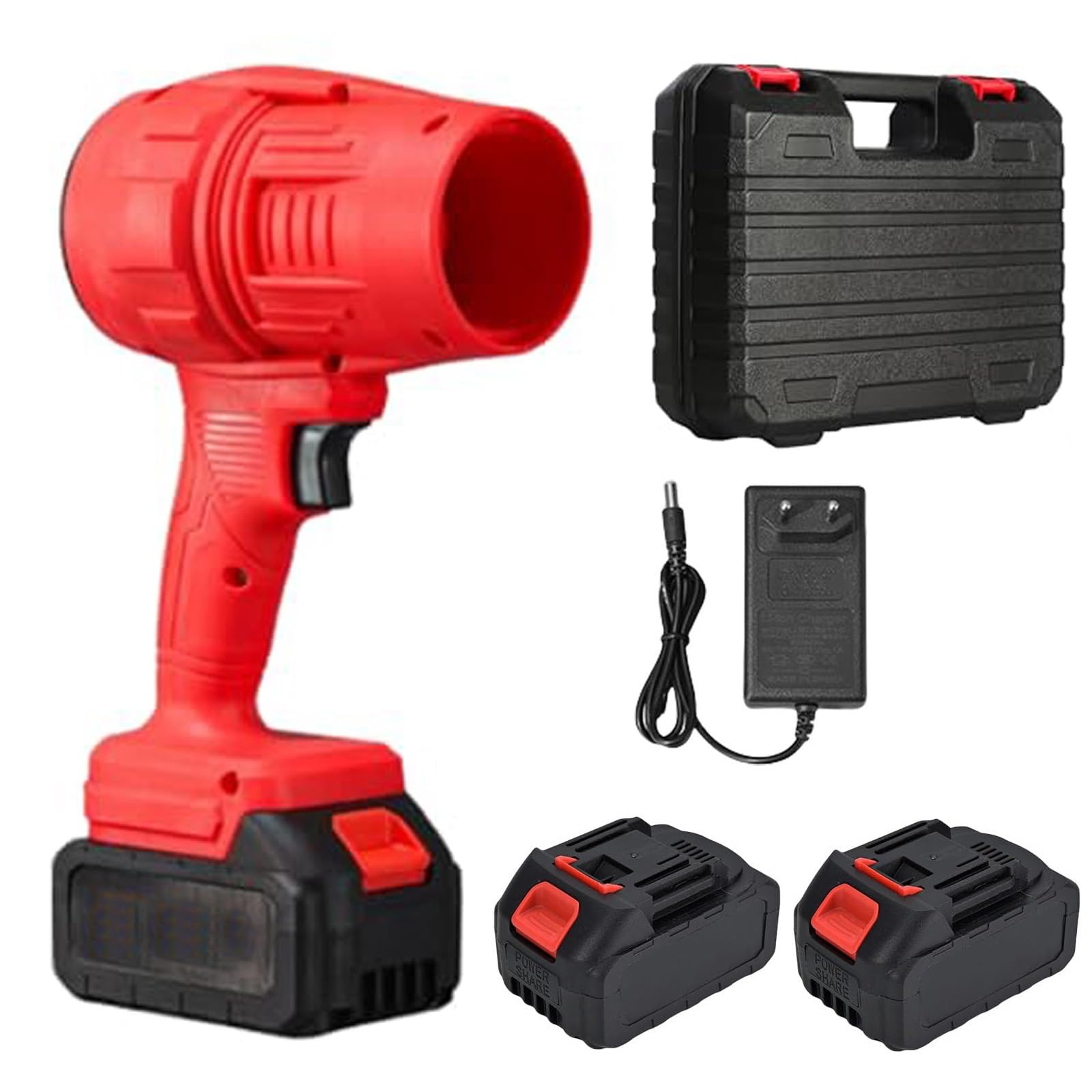 Turbo Jet Blower, Draadloze Turbo Super Power Air Duster, Draadloze Turbo Jet Blower, Storm Industries Jet Blower, voor Autostofreiniging, Sneeuwverwijderen, BBQ (zwart