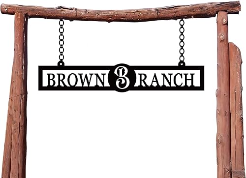 Letrero de metal personalizado de granja, letrero de metal personalizado con nombre de familia, letrero de rancho al aire libre, letrero de metal