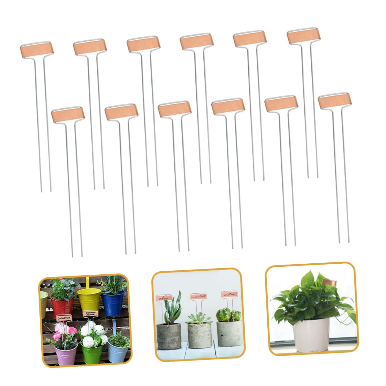 20 Stück Wetterfeste Metall Kupfer Pflanzenbeschriftungen für Garten Gartenmarker Pflanzenlabel für Gemüse für Outdoor Pflanzen