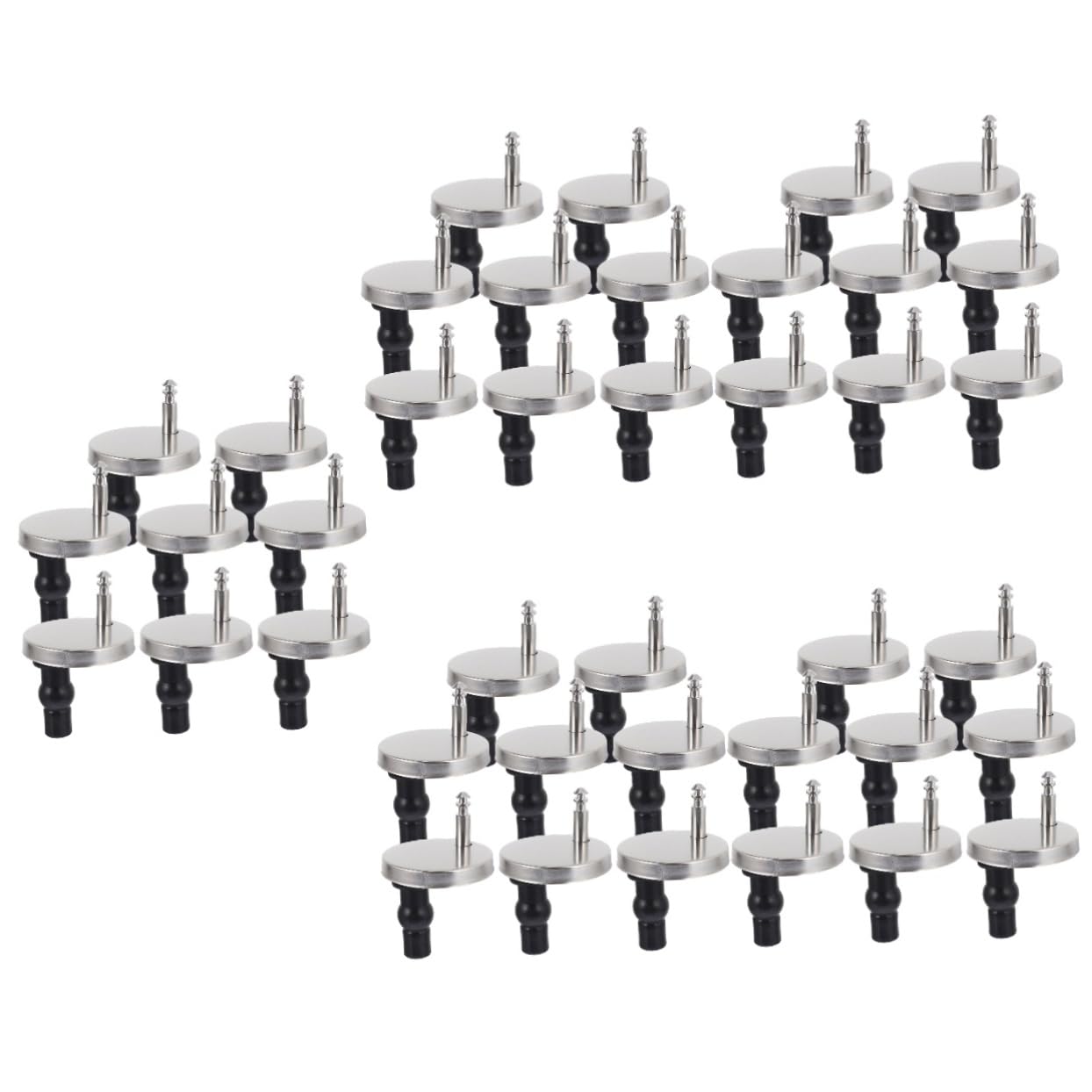 Gadpiparty 40piezas Inoxidable para Asiento De Inodoro Compatible Mayoría De Cubiertas De Inodoro Fijación y Estable De Bisagras para Tapa De WC