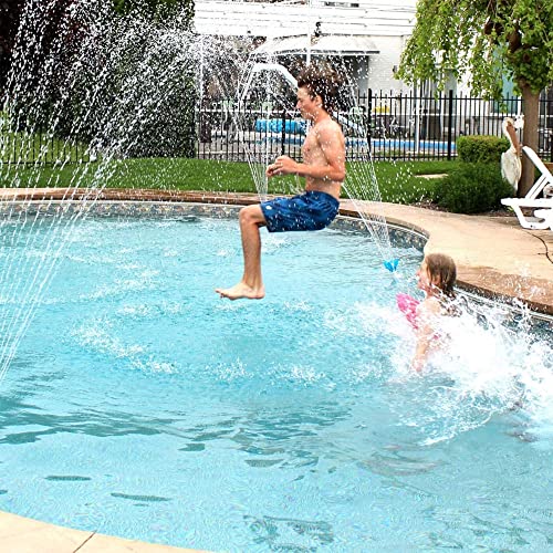 Vminnovations Magic Pool Fountain Water Powered Swimming Pool Fountain W/Multicolor Led Bulb (2 Pack) And Comfy Floats Memory Foam Sun Disc Pool Float, Watermelon #TOP7