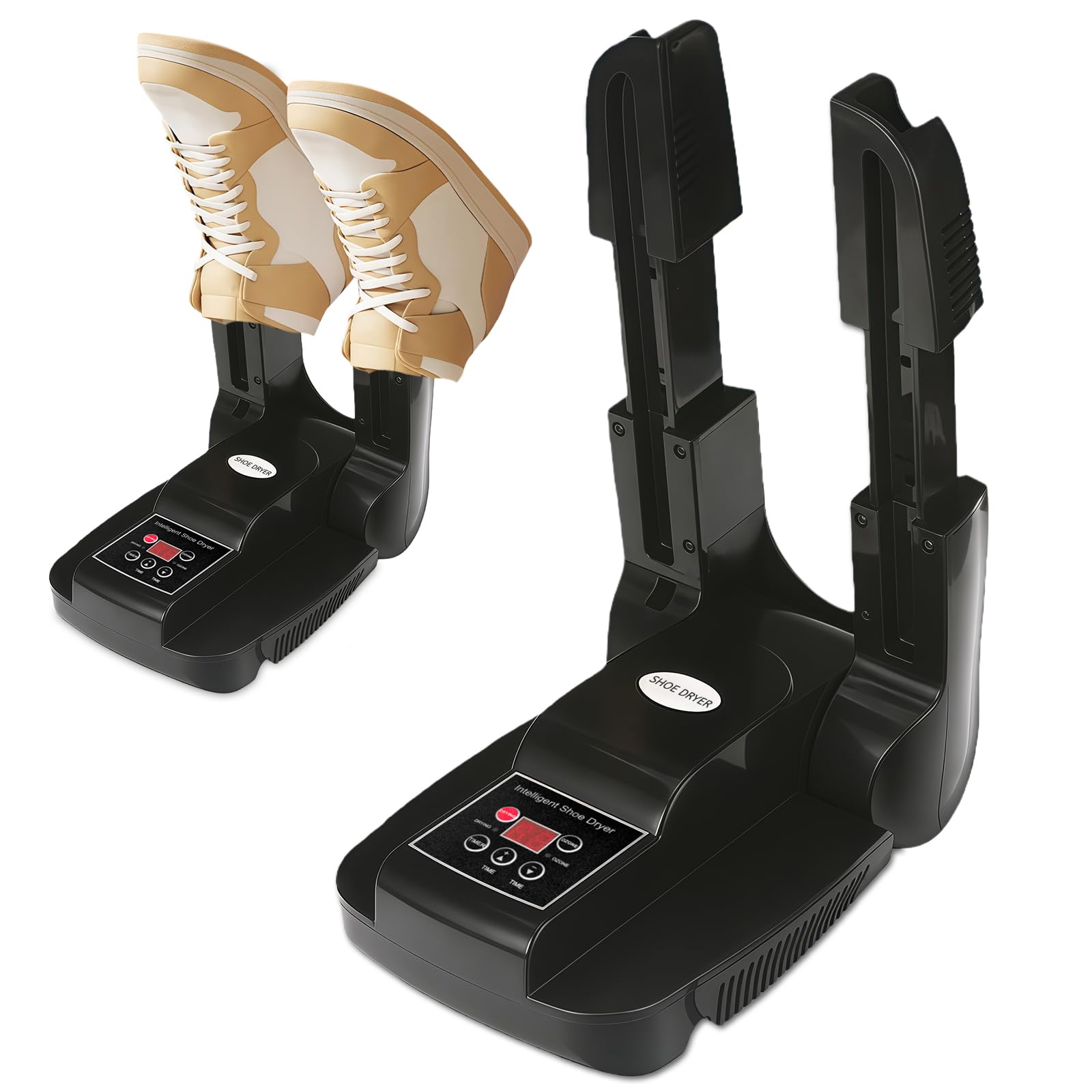 flintronic Sèche-chaussures électrique antibactérien Minuteur pliable pour gants, chaussures, football, chaussettes
