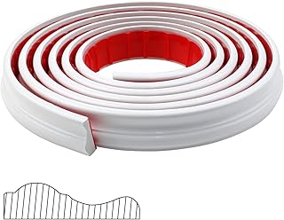 Flexible Wall Molding Trim Self Adhesive, 1.26 Inch x 16.5 Feet Peel and Stick Tile Trim Molding Ceiling Border, Wall Trim, Door, Tile Edge, Cabinet, Mirror Frame, Baseboard and DIY Home Décor