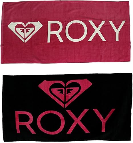 Amazon Co Jp コットンビーチタオル2 Piece明るいピンクroxyロゴビーチタオルセット40 X 70インチ70 X 40 X 25インチピンクモデル 2 402 ホーム キッチン
