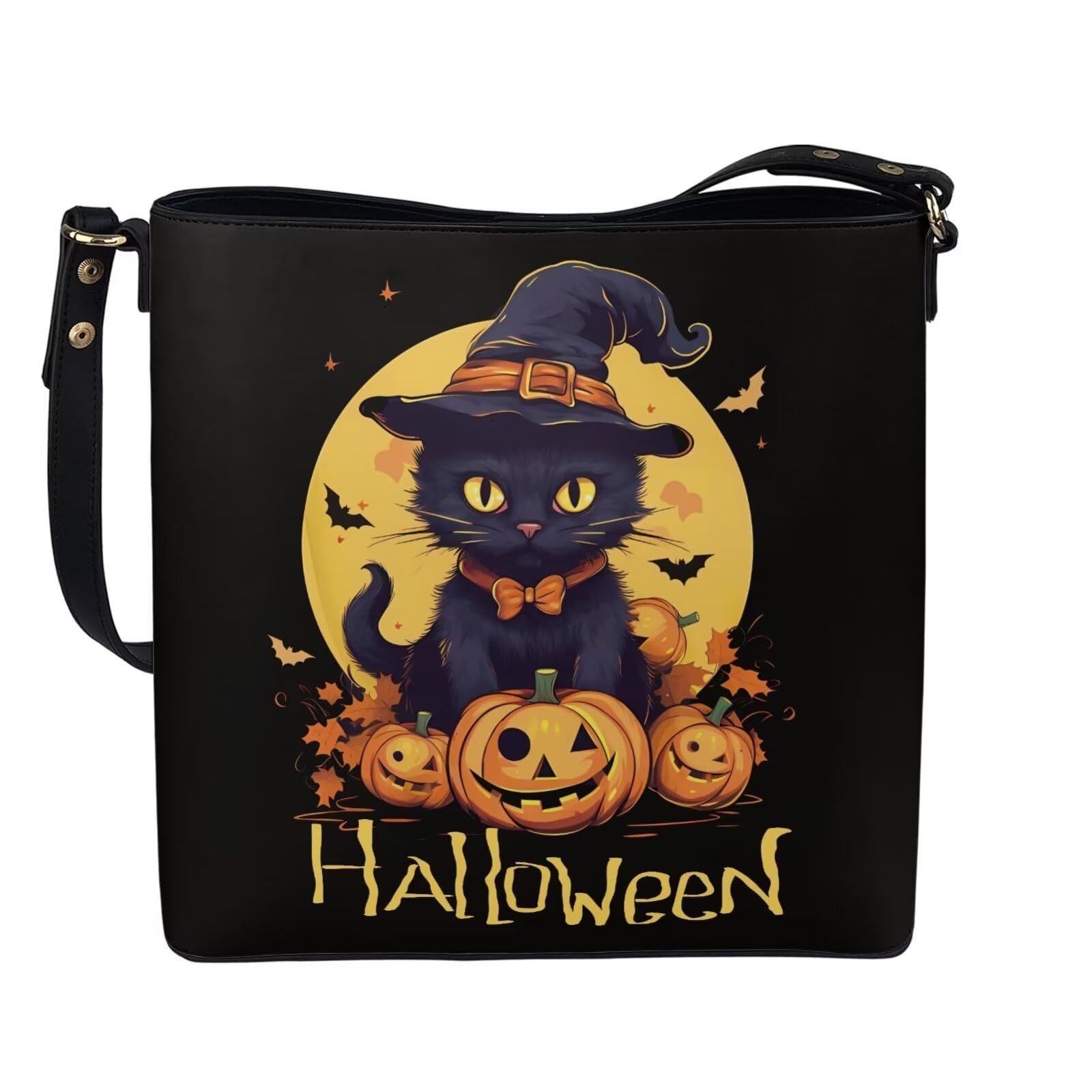 HUGS IDEA Boho Bags for Women Leather Handbag Shoulder Bucket Crossbody Purse