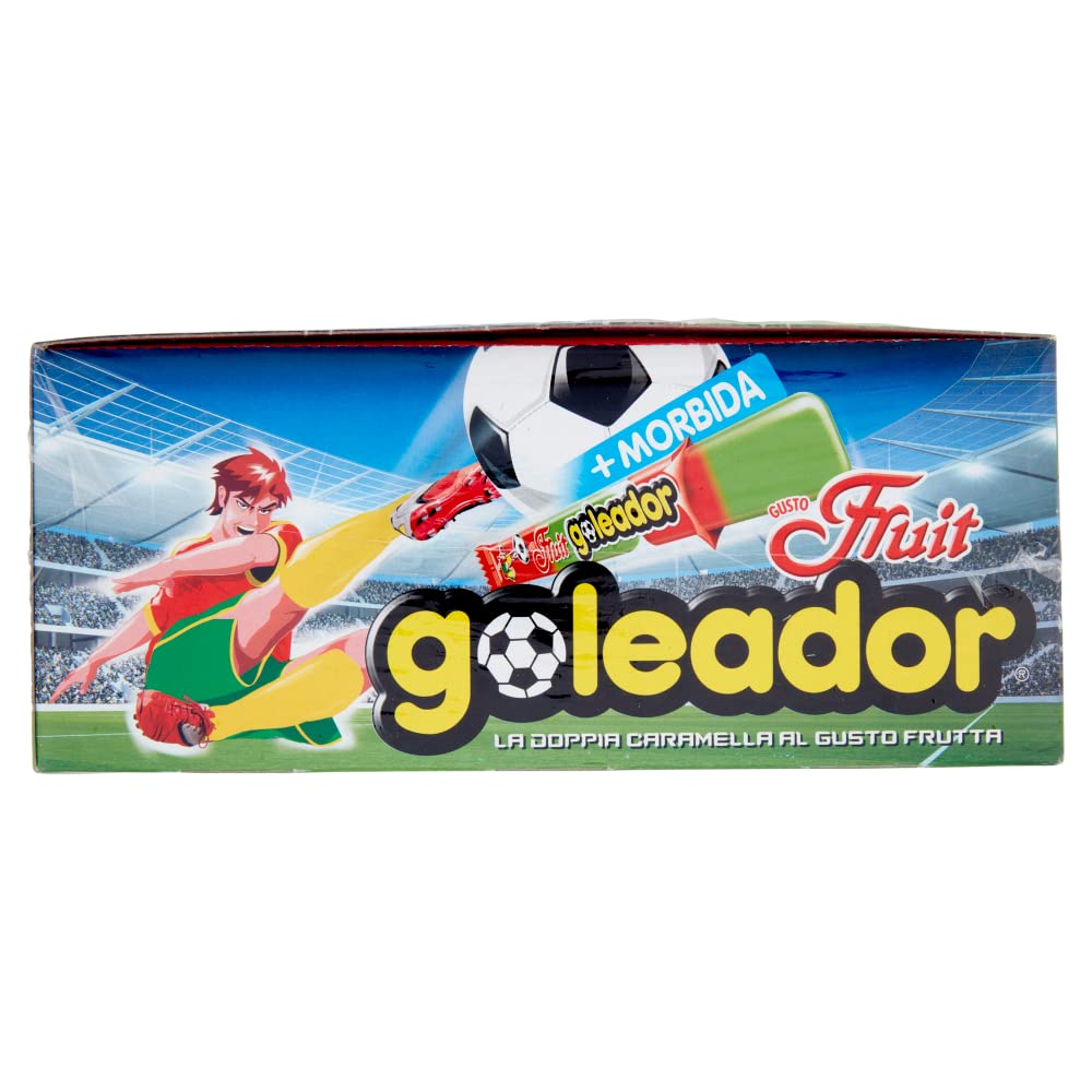 Goleador Fruit, Doppia Caramella Gommosa, Senza Glutine, Gusto Frutta, Ottime da Condividere, Idee Regalo per Compleanni e Feste, Confezione da 200 monopezzi