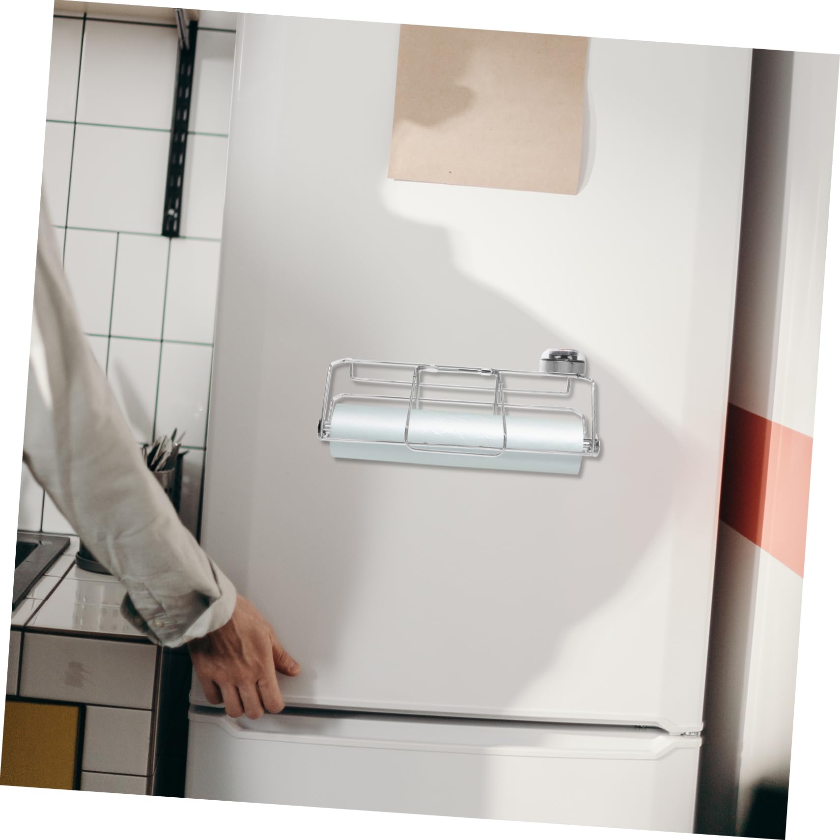Dispensador De Bolsas De Acero Inoxidable Soporte Para Bolsas De Rollo De Supermercado Organizador De De Compras Reutilizables Para Uso Cocina Para Almacenamiento De Alimentos
