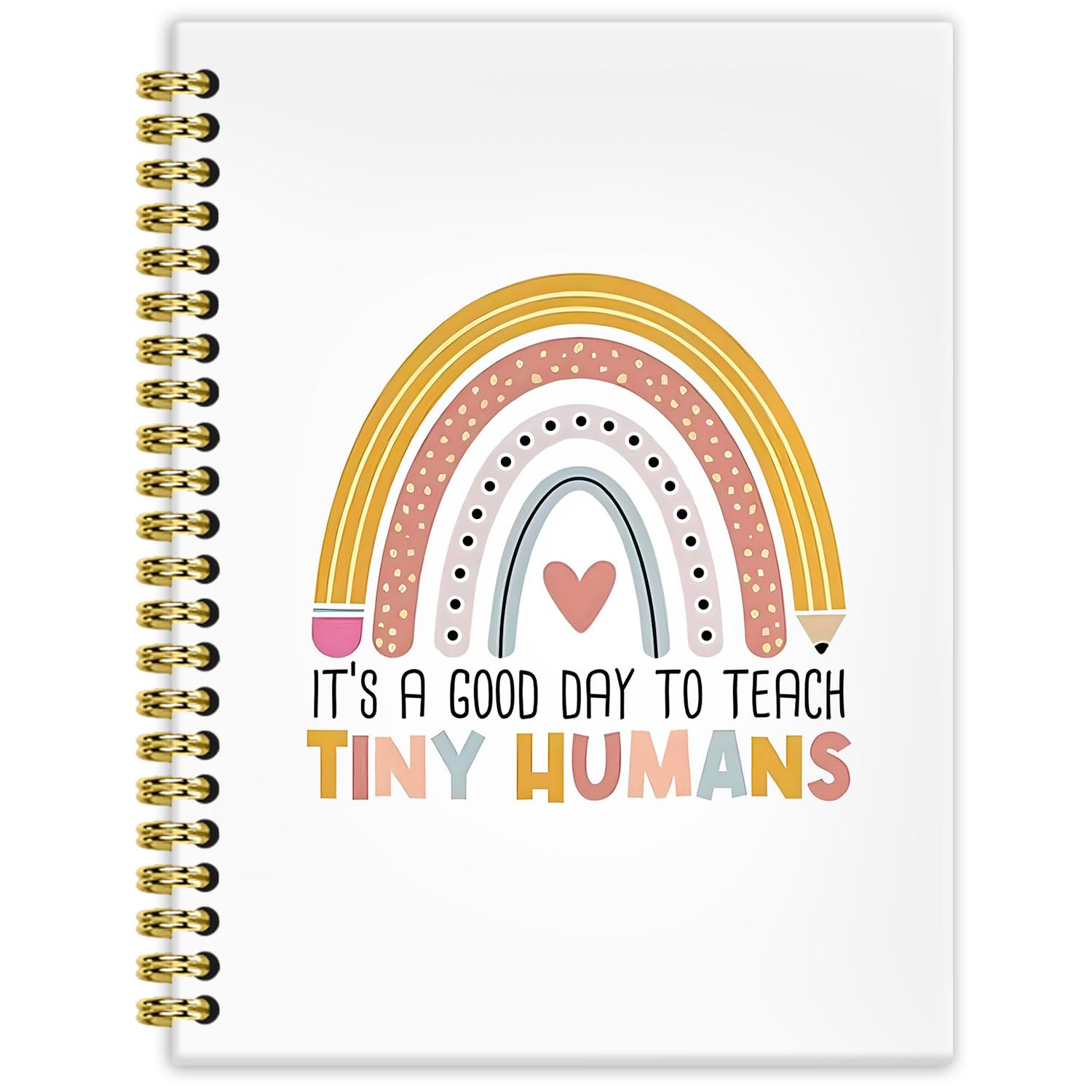 BRRNYOI Boho Rainbow Teacher Notebook Journal 5.5x8.3, Teachers Appreciation Gifts, Back to School Teacher Gifts, Kindergarten Teaching Hardcover