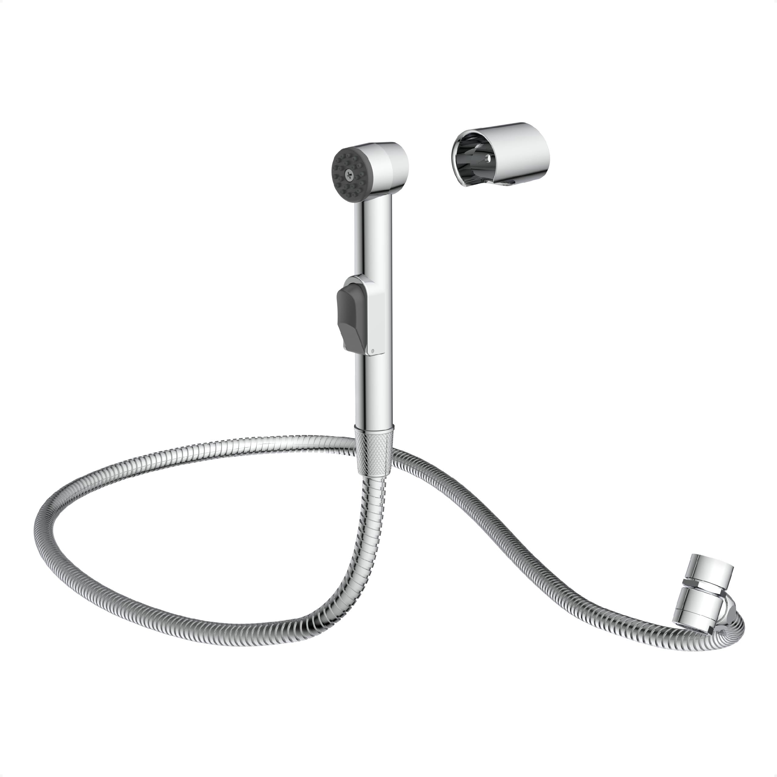 EISL DX25 Waschbeckenbrause, Handbrause für Küche, Bad, Waschküche oder Werkstatt, Waschbeckendusche, ideal zum Nachrüsten, Set mit Schlauch (150mm) und Adapter, Toilettenbrause, Chrom