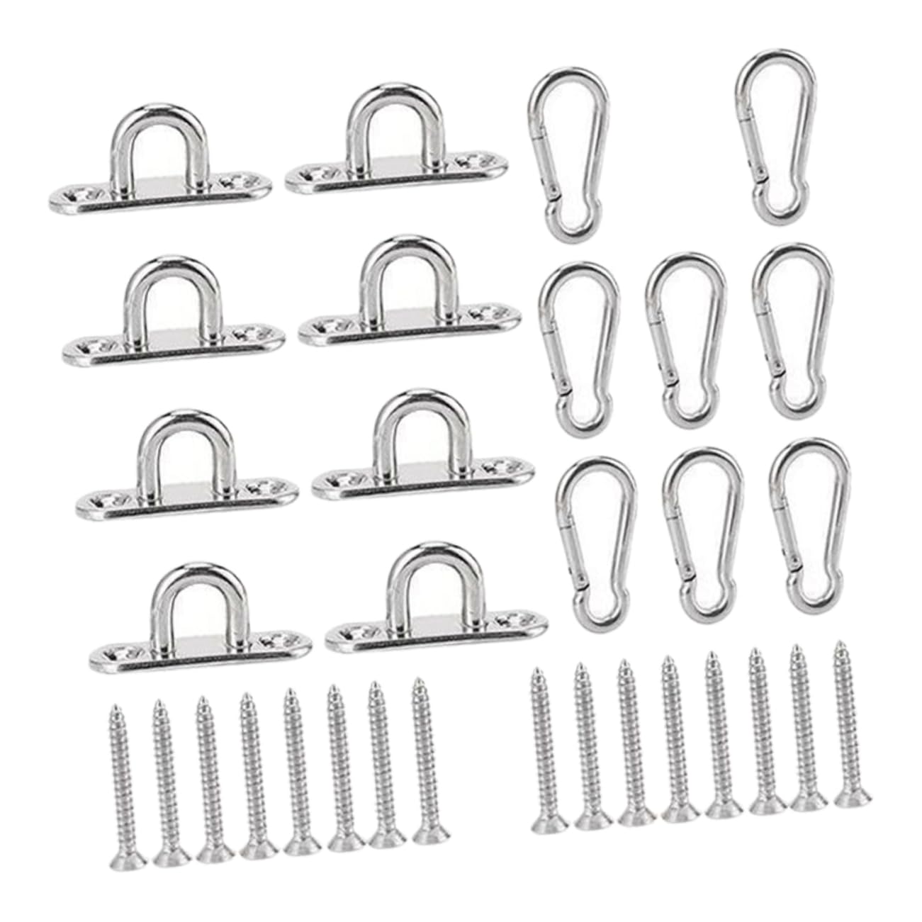 Ciieeo Sturdy U-shaped Hooks for Ceiling Heavy Duty Pad Eye Plate Boat and Yacht Hooks