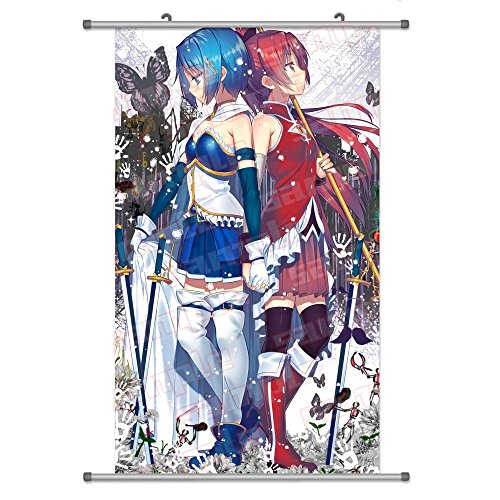 KINGS ZW A Wide Variety of Puella Magi Madoka Magica Anime Characters Wall Scroll Hanging Decor (Sakura Kyouko (Kyoko) & Miki Sayaka 1)