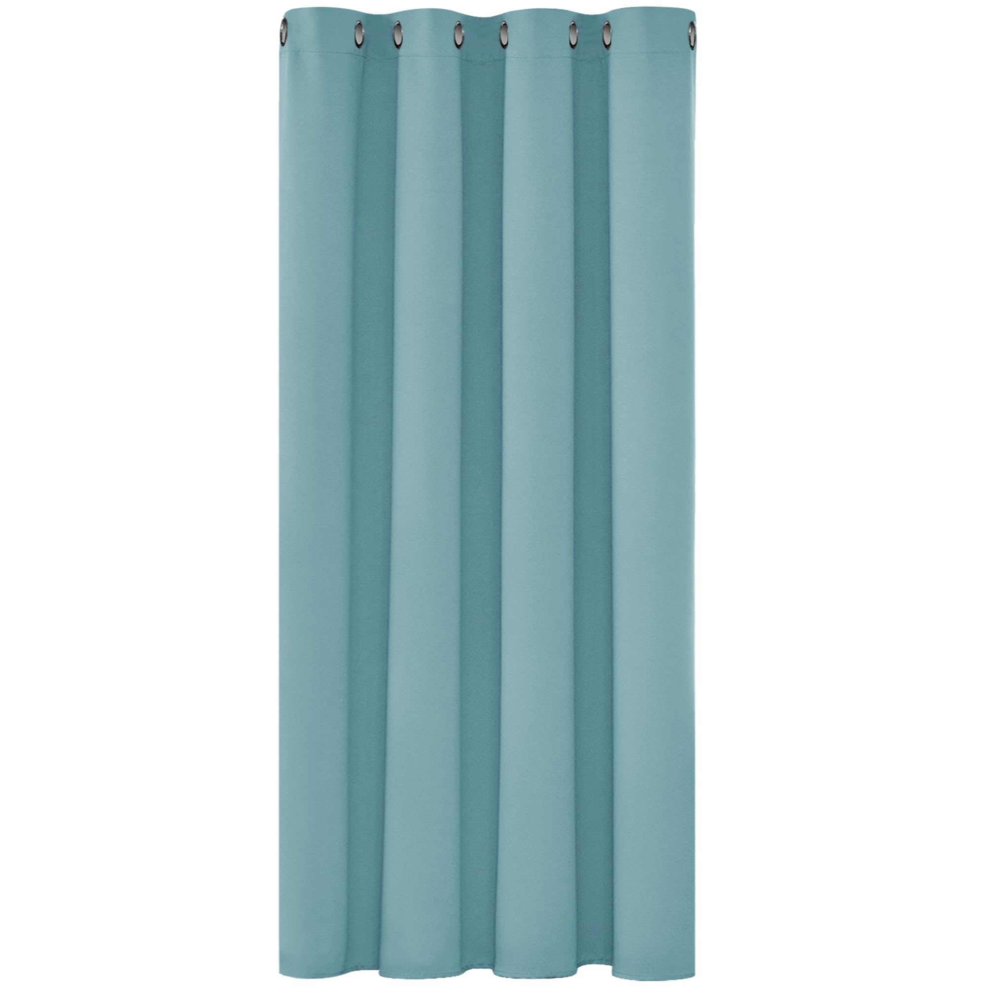 Deconovo Sky Blue Ring Top Curtain Eyelet Thermal Insulated Blackout Curtain For Nursery 52"X 54" 1 Panel