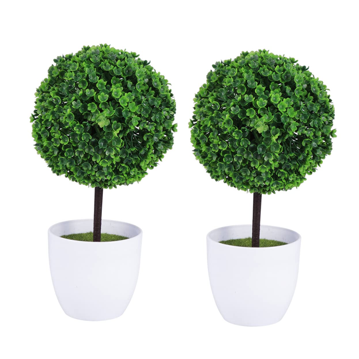 HOMSFOU 6piezas De Artificiales De Plástico para Decoración Color Verde Natural