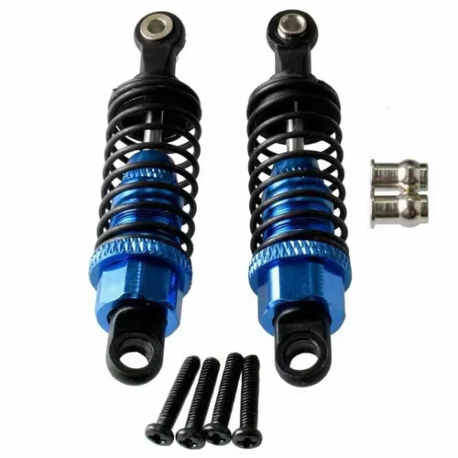 Dla WLtoys A959 A969 A979 K929 1/18 2 szt. 65 mm aluminiowy amortyzator samochodowy RC ulepszone części naprawcze (granatowy)