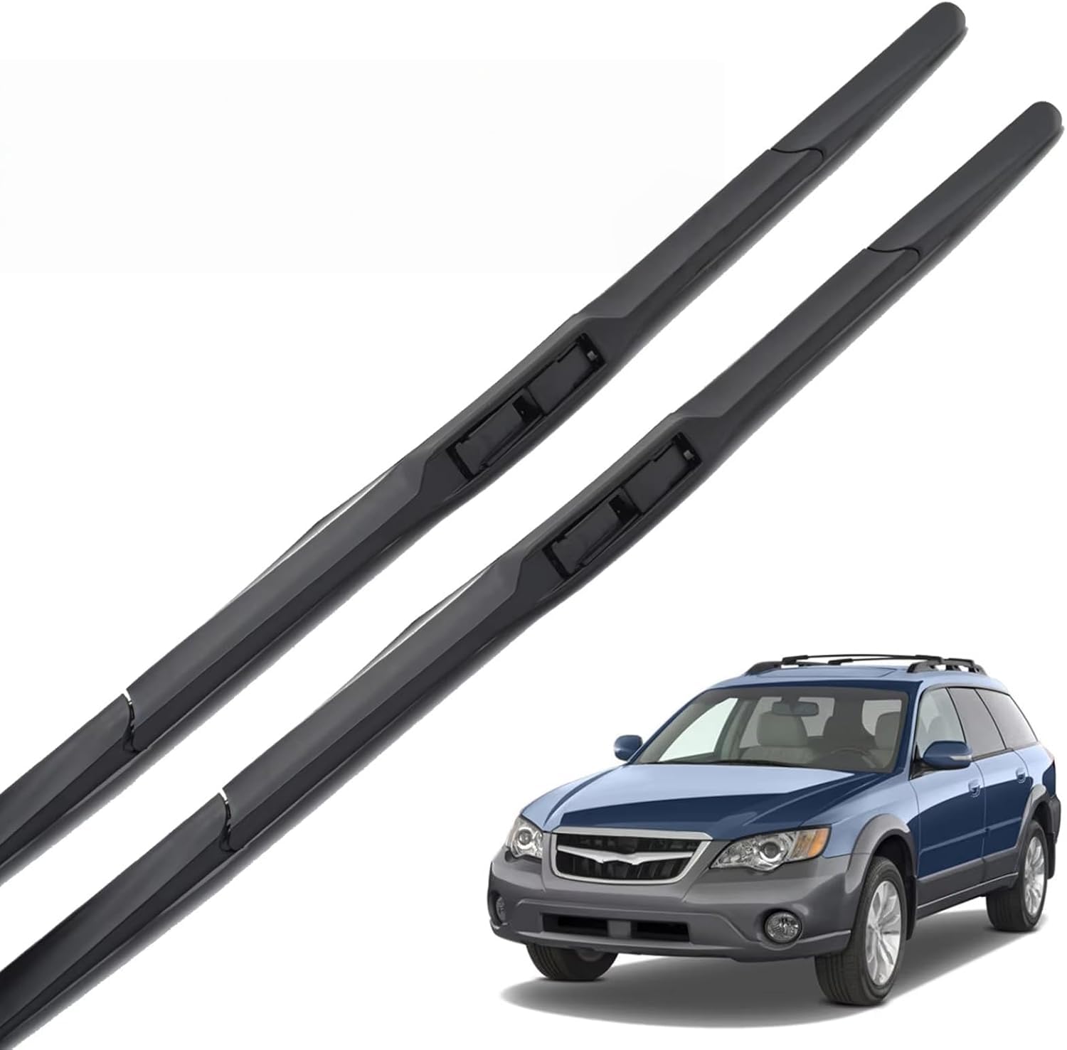 liufangfc Front Windscreen Beam Wipers for Subaru Outback MK3 2005-2009 24"+18", Set of 2 Replacement Blades with Pre-assembled Adapter, Only for Right-Hand Drive (UK)