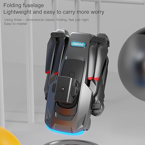 Miniatura 9 de Dron de fotografía aérea 4K  Drone con cámara  Drone de juguete de control remoto  Quadcopter plegable con doble cámara HD FPV, retención de