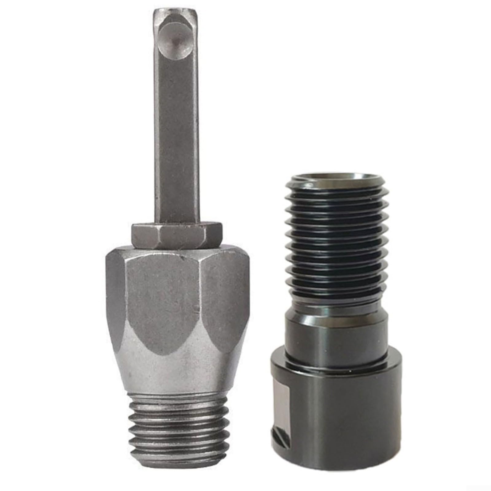 Gewindeadapter für Bohrkronen - M22 auf 1-1/4-7 Konverter mit Umwandlungskopf - Wasserbohrgerät-Adapter - mit geteiltem Adapter (B)