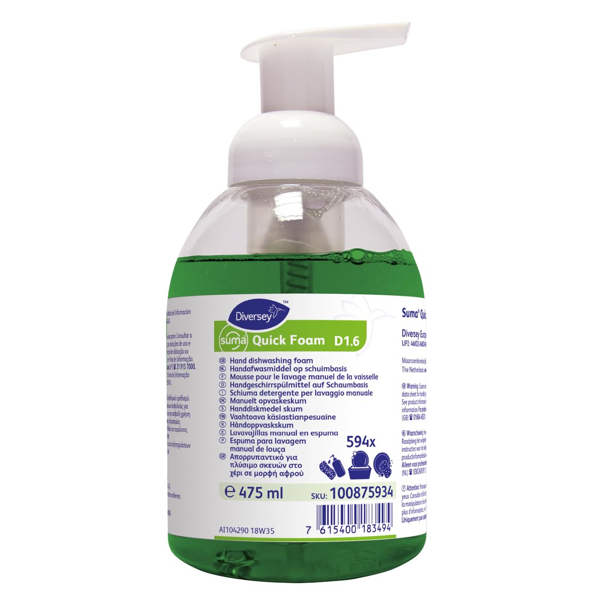 SUMA 100875934 Quick Foam D1.6, 6 x 0.475 L (Pack de 6)