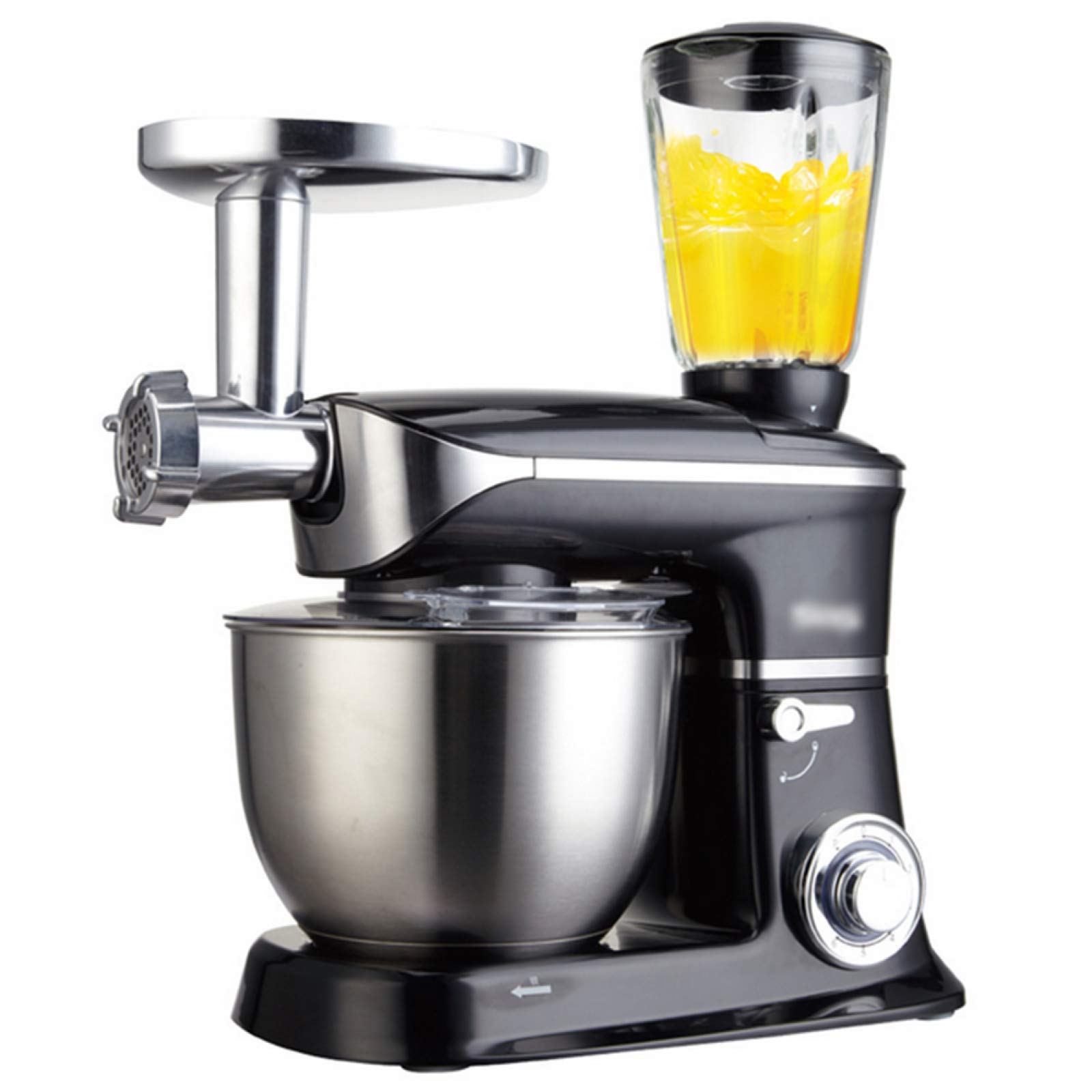 GAOLIGUO3 in 1 Stand Mixer 6.5L, 1300W Electric Kitchen Mixer 6 Speed Food Processor Blender with Dough Hook, Whisk & Beater and Food Grinder Dough Blender,Black