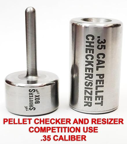 Miniatura 2 de The Shooters Box Pellet ResizerChecker .35 Cal - Medidor de troqueles de prensa manual - Acero inoxidable - Fabricado en Estados Unidos