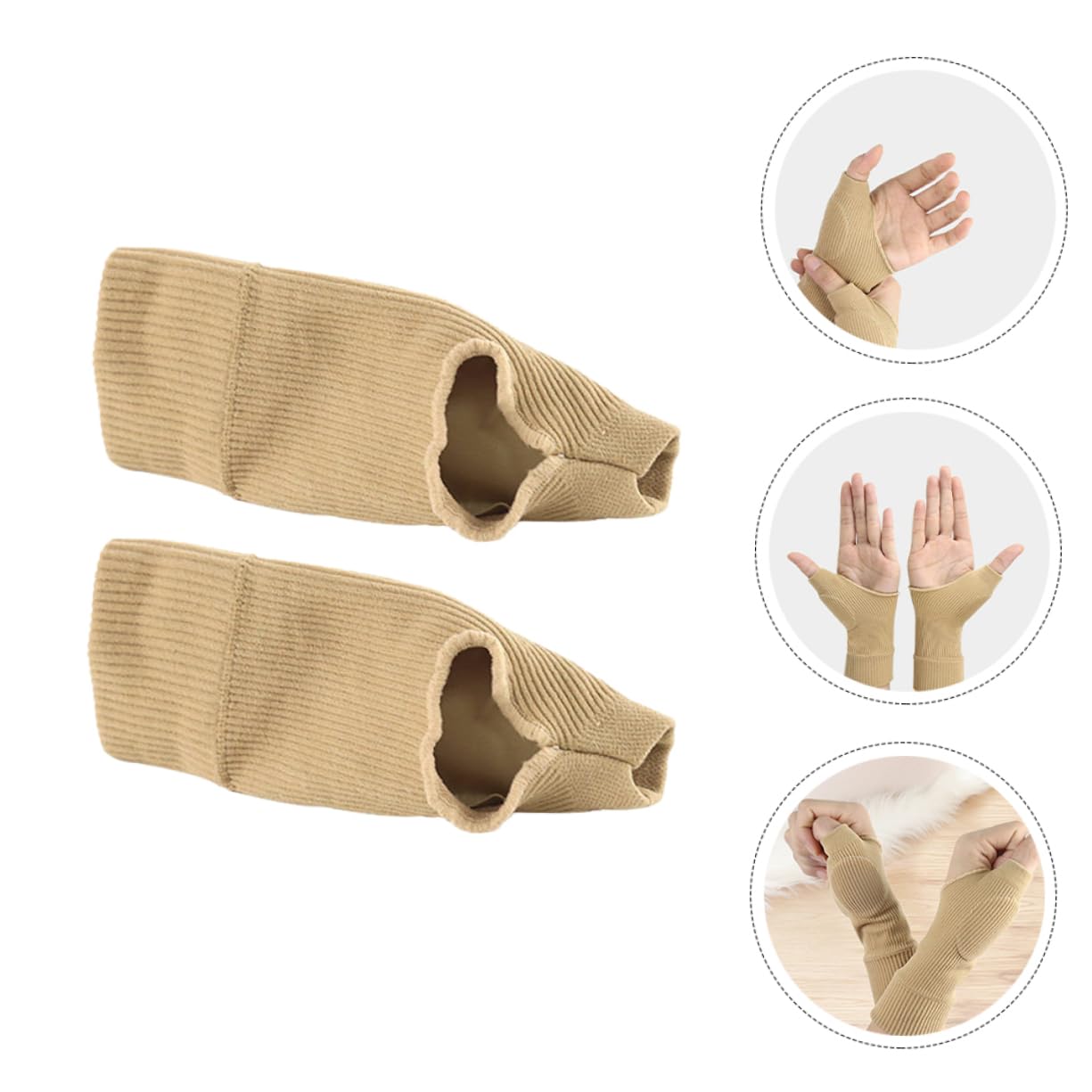FOMIYES Lightweight Wrist Thumb Brace Tendonitis Relief Breathable Sports Gloves Thumb Strap 1 Pair Compression Gloves