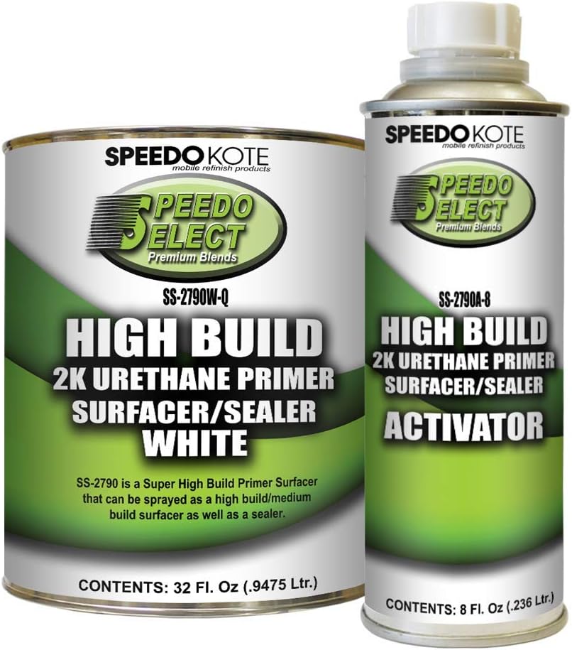 Speedokote SS-2790W-Q/SS-2790A-8 Super Fill High Build Primer WHITE quart kit.