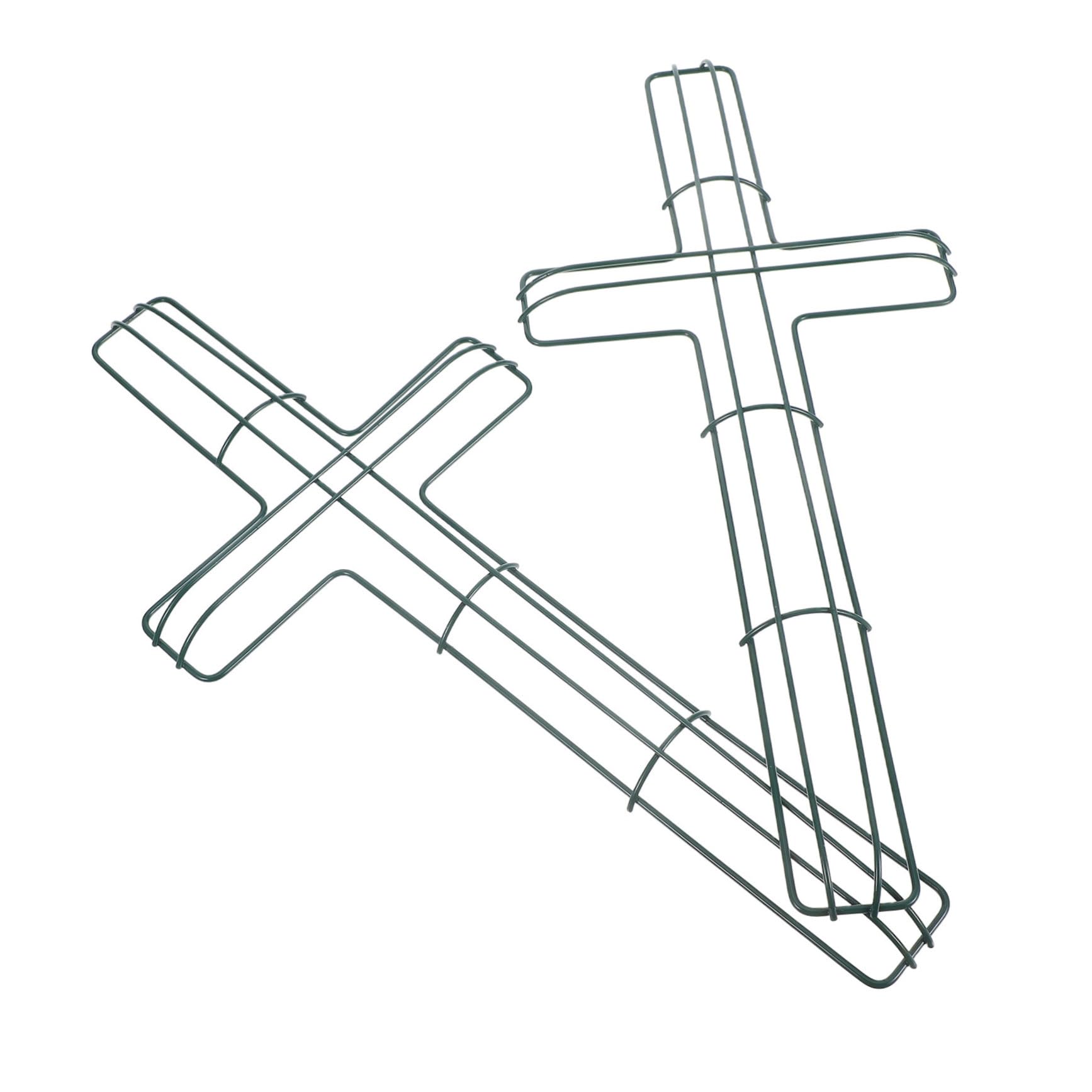 SOLUSTRE 2pcs Cross Shaped Wreath Frames Wreath Support for Easter and for Floral Decorations Sturdy and Design for Home Decor