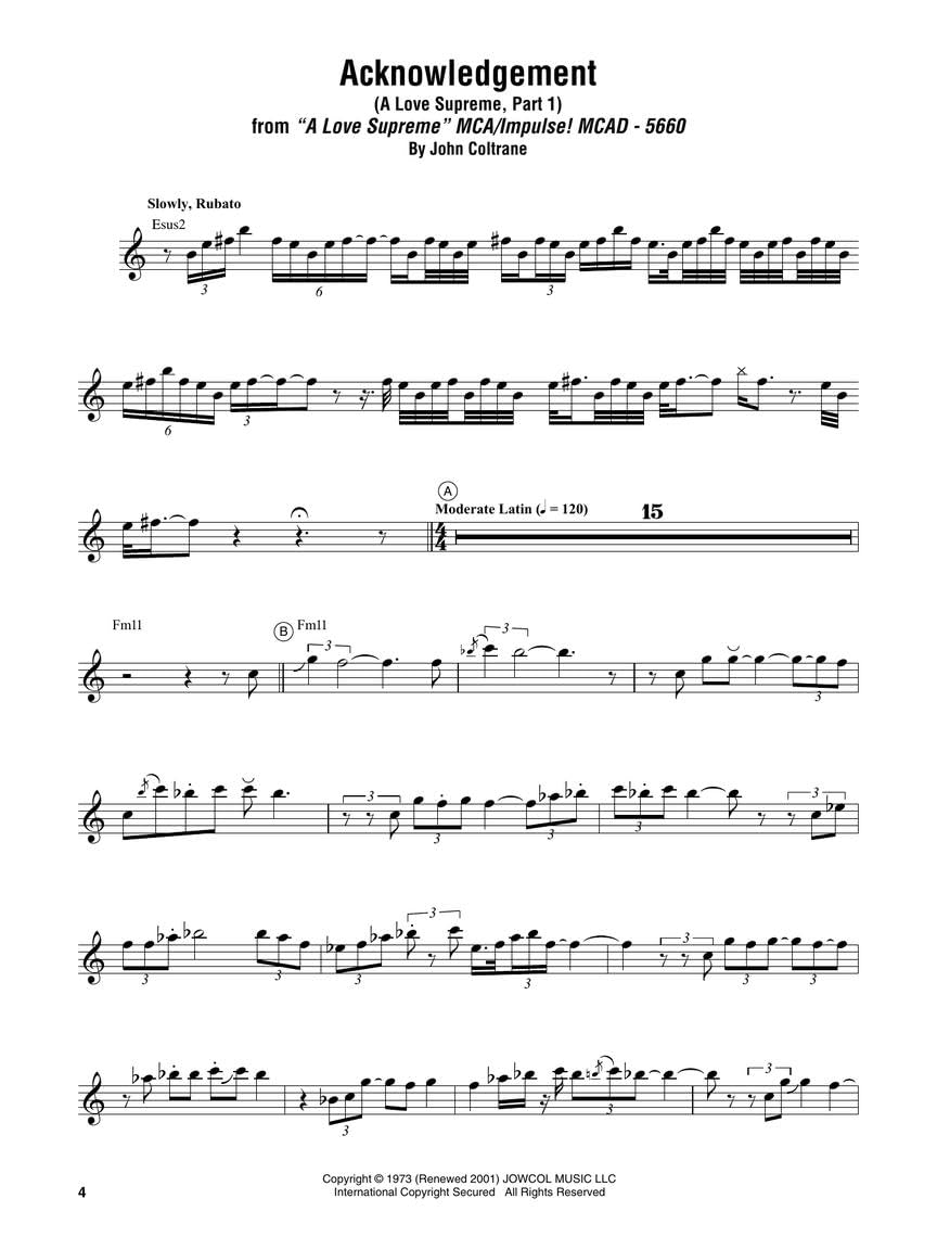 John Coltrane - Omnibook. Instruments en Do.