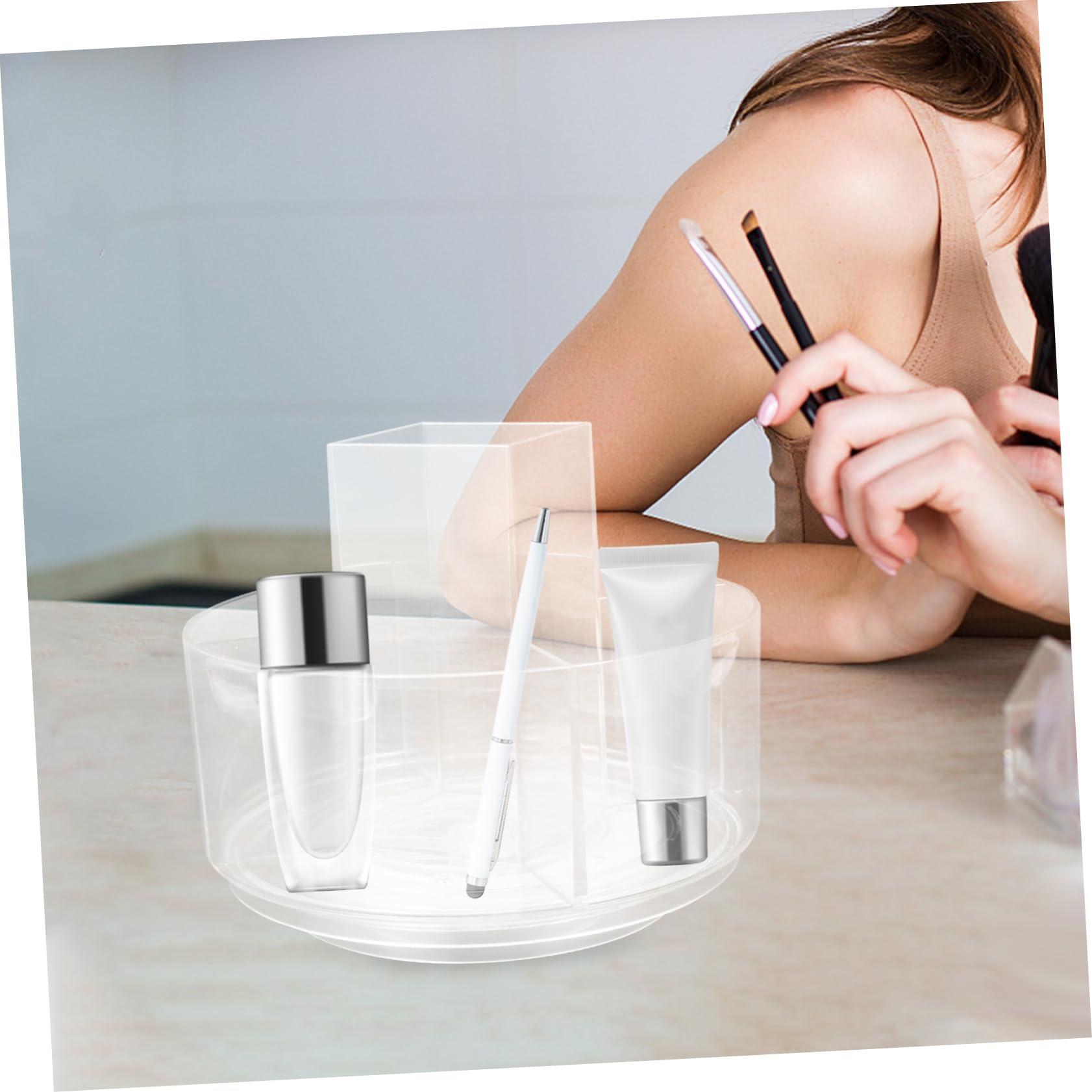 Organizer Cosmetici Girevole 360 Gradi Pet Multi-strato
