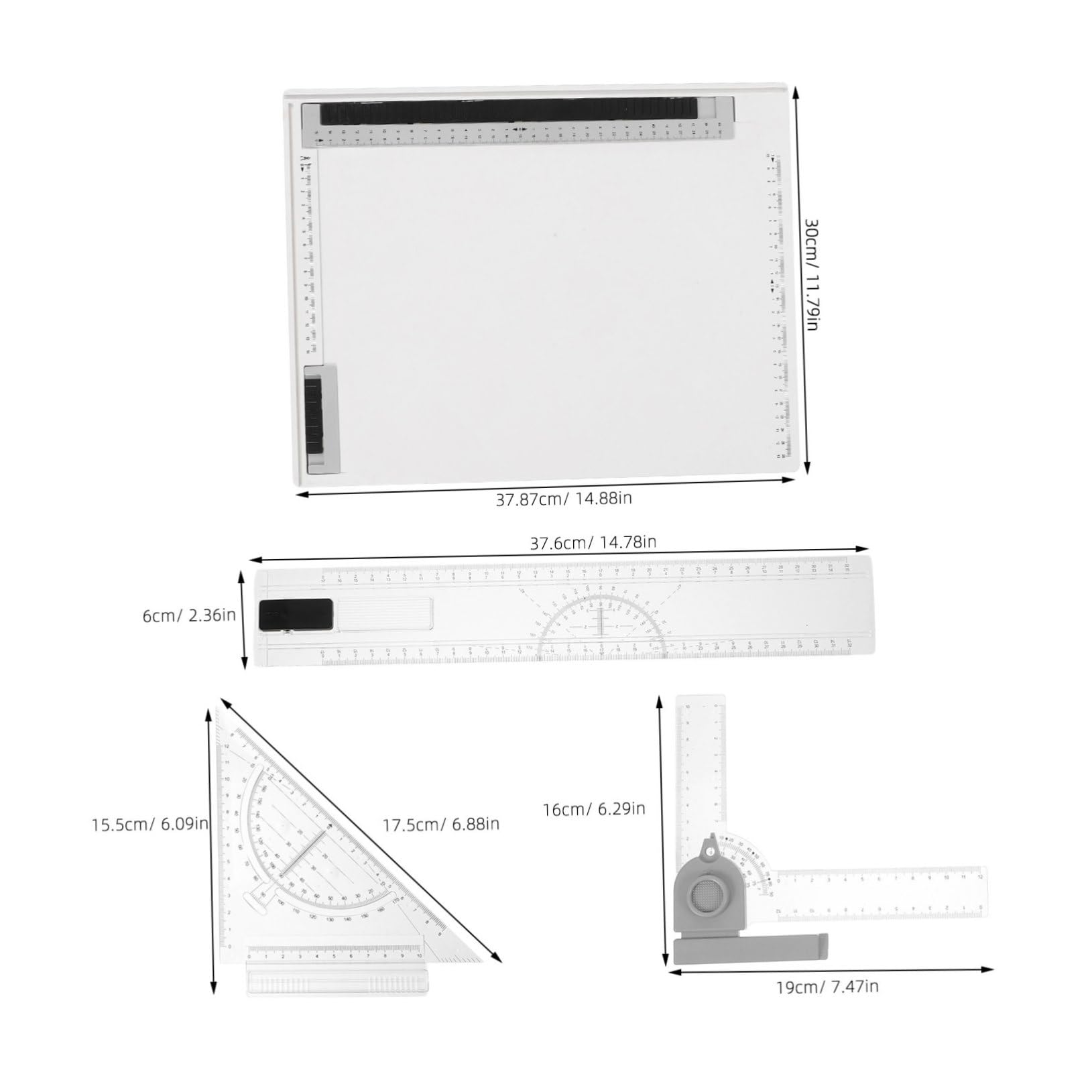 Tavola Disegno A4 Portatile per Architettura, Set 1 Pezzo | Scalette Precise e Righelli Inclusi, Uso Viaggio e Outdoor, Leggero, Facile da Pulire