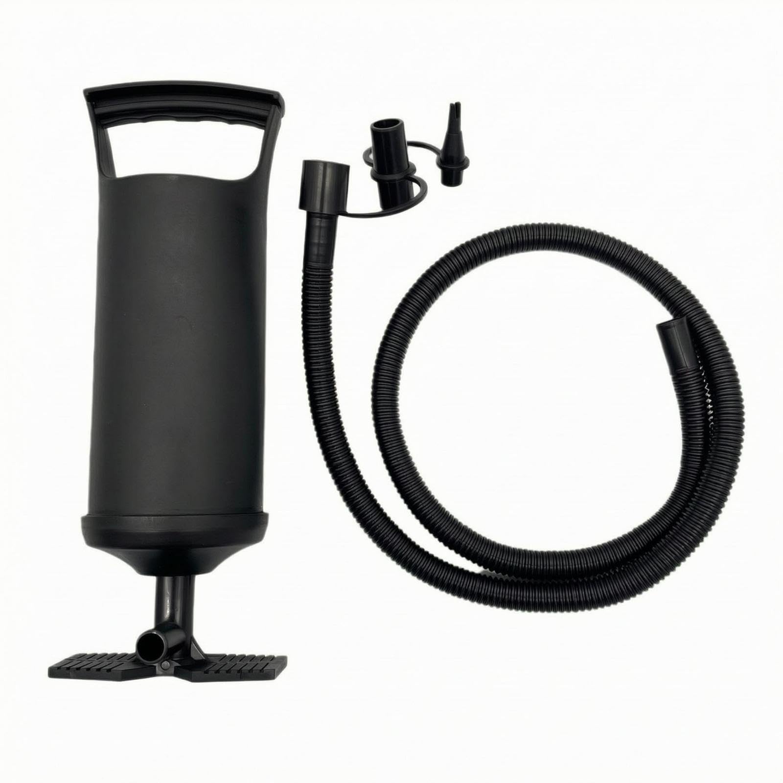 Manual Air Pump Corrugated Hose Hand Pump Inflator Two Nozzle Adapters Mini Inflator-image-15