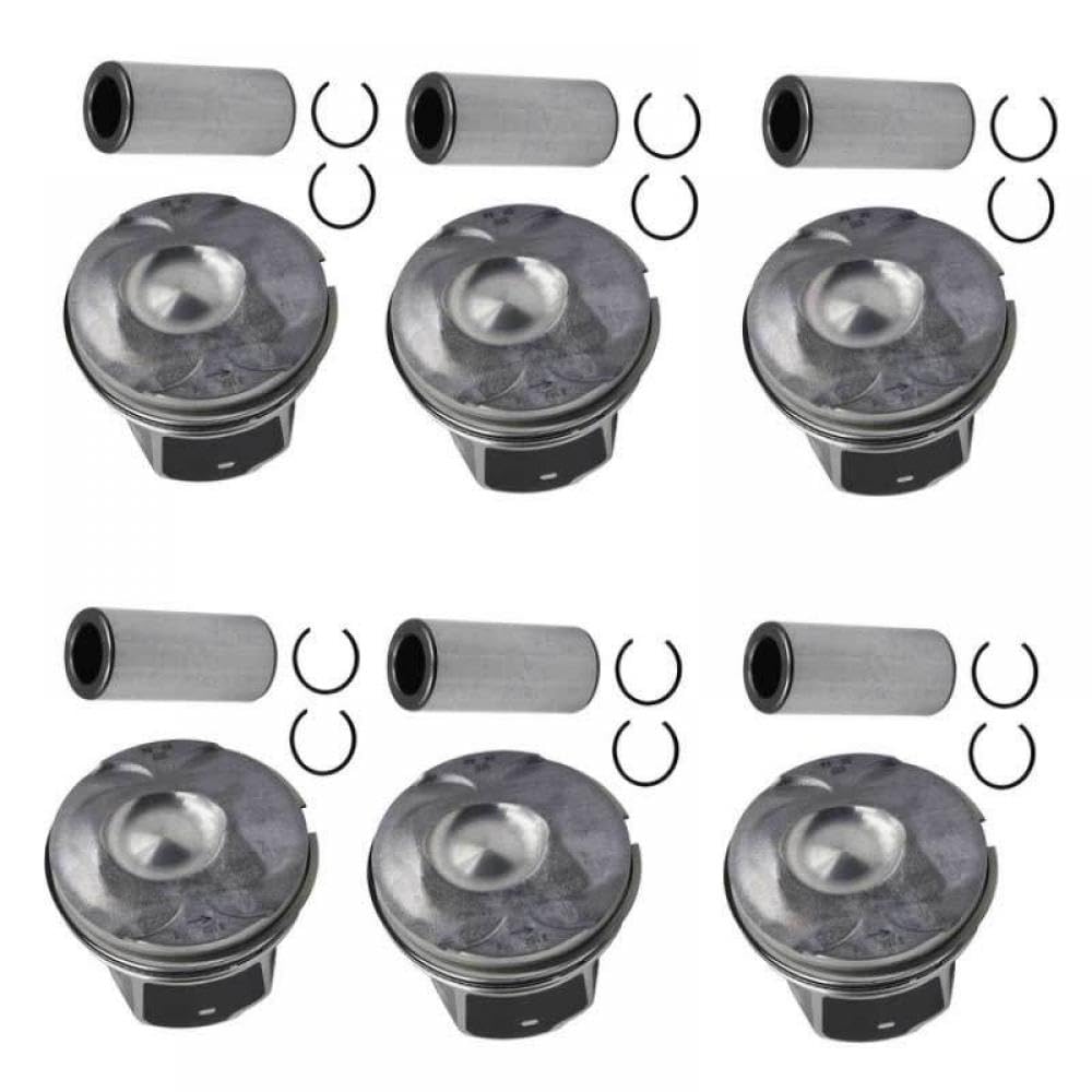 6 Pcs Engine Piston Set LR041639 LR062617 Compatible with F Pace XJ Discovery 3 0L