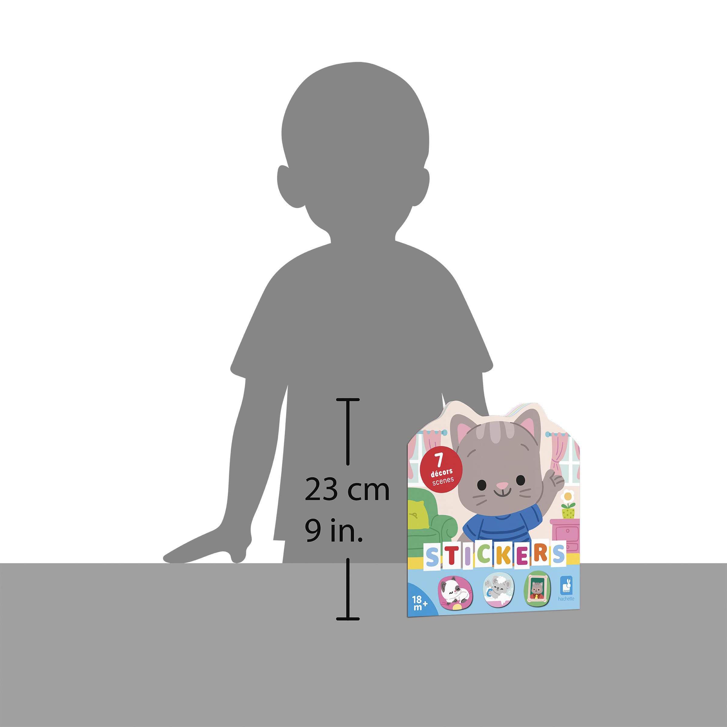 Janod - Quaderno di Adesivi Fino a 18 Mesi - Tema La Casa - 12 Pagine da Decorare - 8 Pagine di Gommini - Tempo Libero Creativo per Bambini - Abilità Motoria Fine e Concentrazione - 4