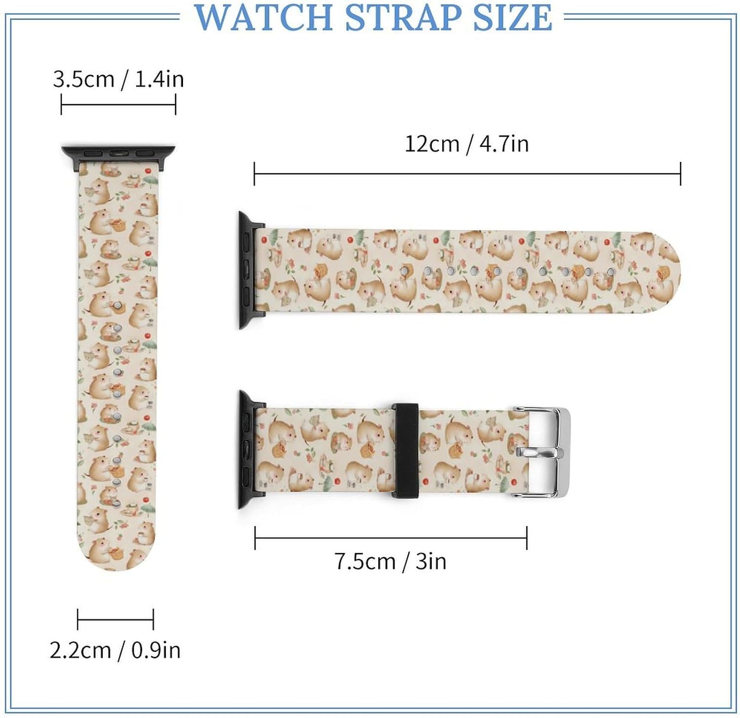 Cute Hamsters Funny Silicone Sport Straps image 2