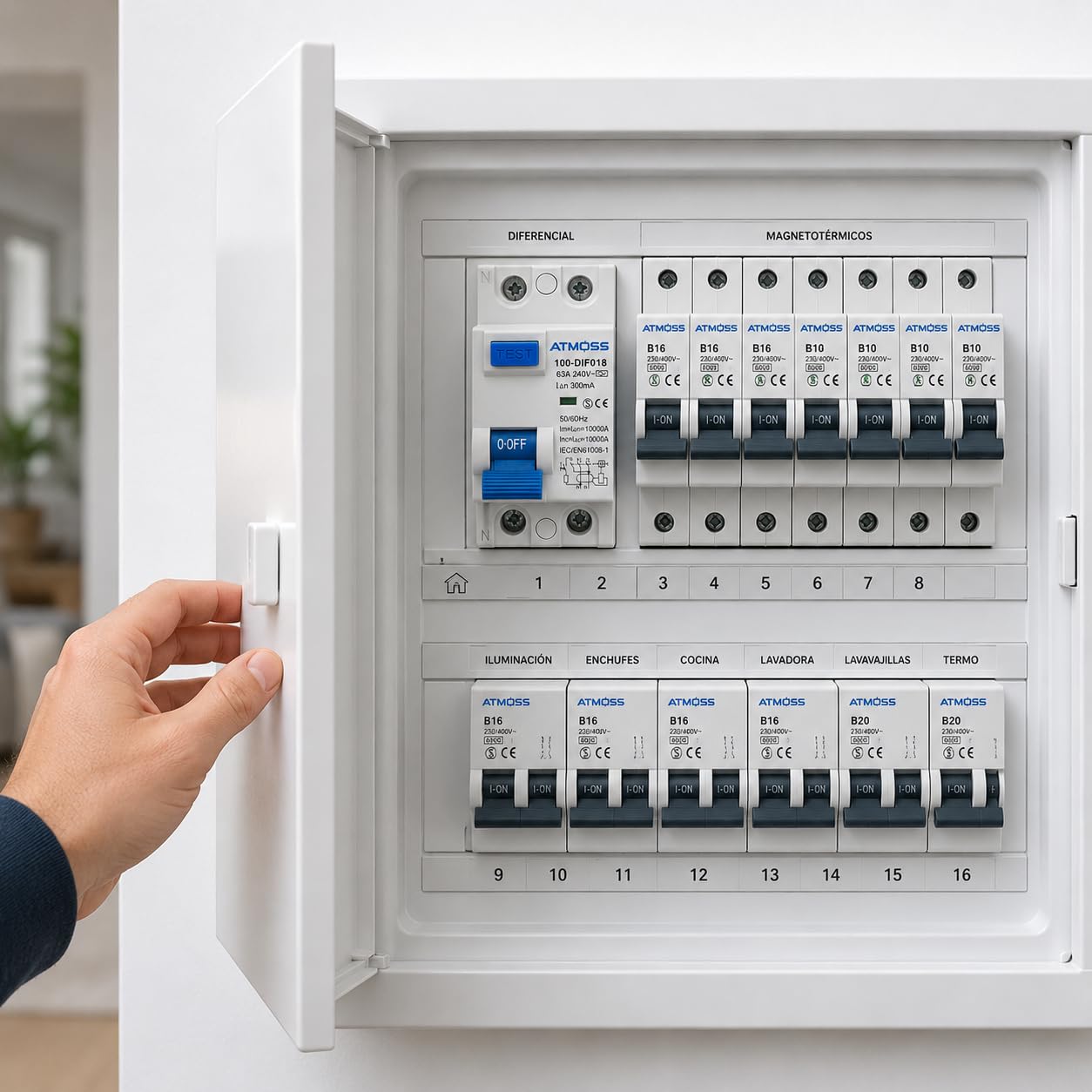 RASMACOR | Interruptor Diferencial Superinmunizado SI 2P 63A 300mA 10kA Clase A | industrial y terciario | Poder de corte : 10.000A