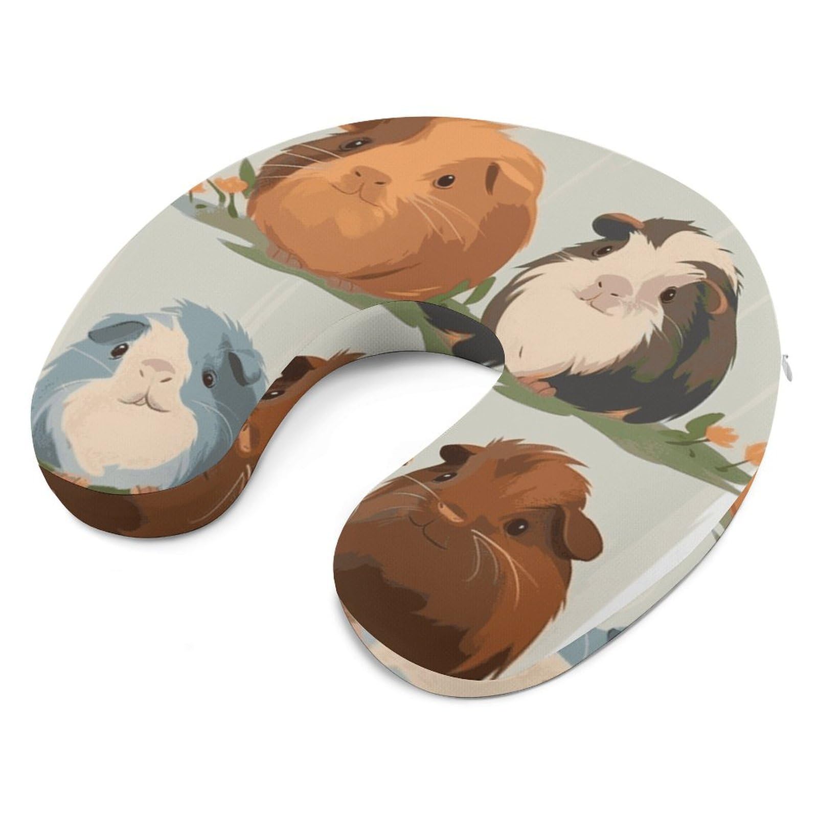 Smiling (8) Cuscino a forma di U, nucleo in memory foam, cuscino per fornire supporto per il collo, cuscino da viaggio, adatto per aerei, auto, case e uffici.