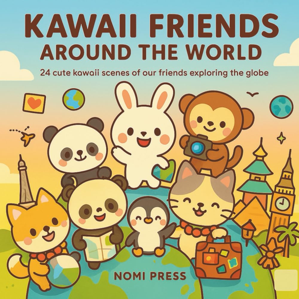 Kawaii Friends: Around The World (Kawaii Friends Colouring Series)
