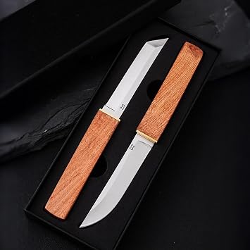 Samurai Knives 2 in 1, Dual Blade Chef Knife Set, Double Knife Set, Camping Knives, Stainless Steel Knife Perfect for Cutting Meat, Vegetables & Fruit