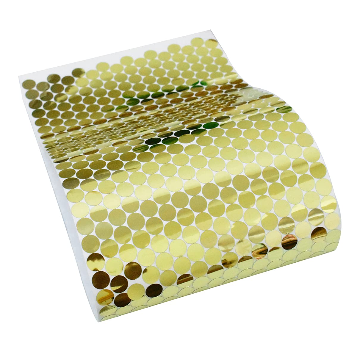 Embroiderymaterial Round Gold Foil Sticker Sheet for DIY & Craft Projects 10MM 5 Sheet-3750 Pieces-image-48