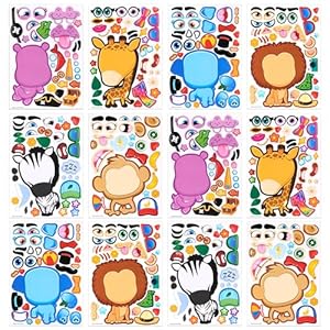 JOYIN 24er Make-a-Face Tier Aufkleber Set