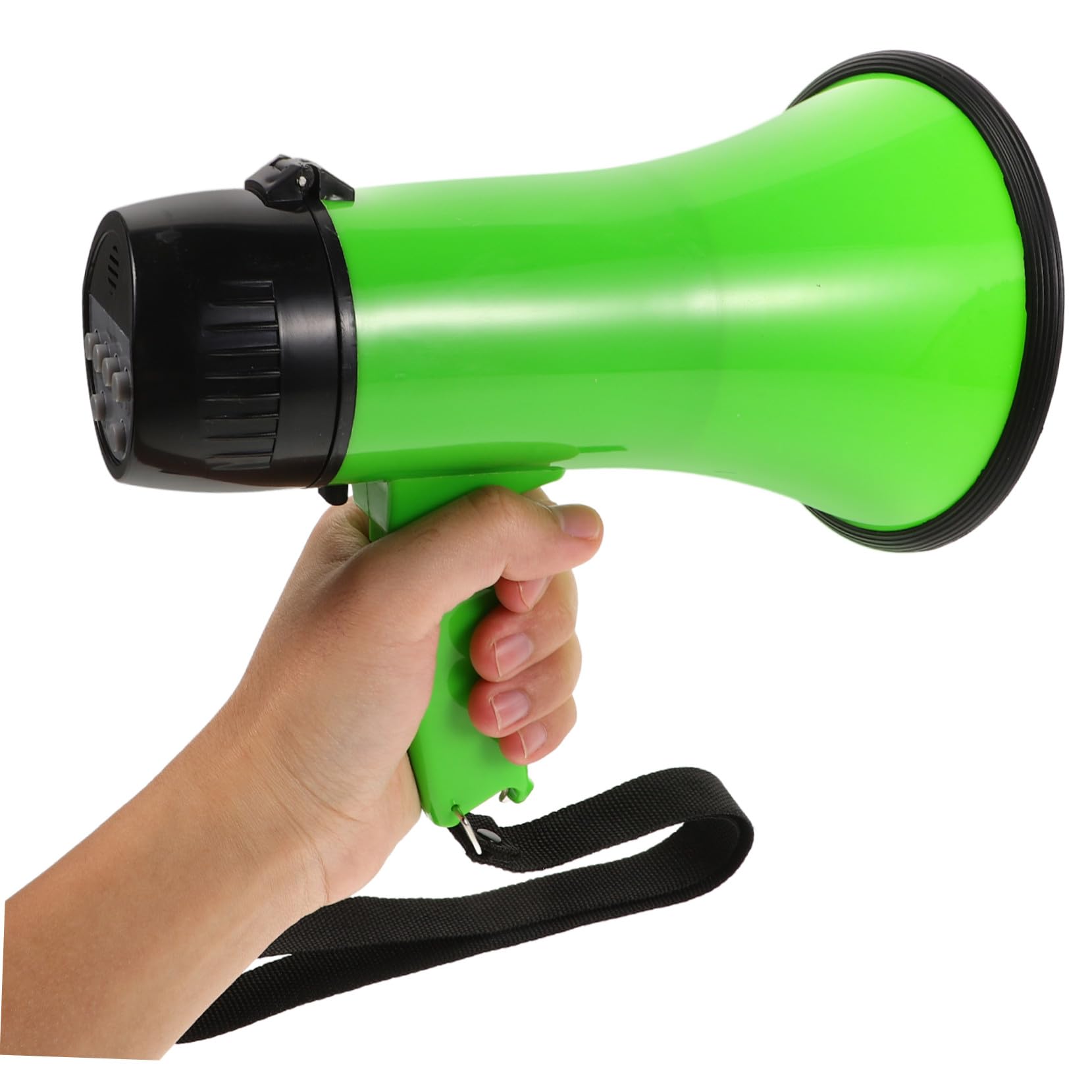Megáfono Portátil 25 w Grabación 240 s Bocina Ligera Color Verde con Asa para Eventos Exteriores Seguridad Animación y Publicidad