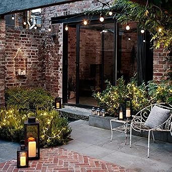 Lights4fun Core Series Connectable Outdoor String Lights 100 Warm White LEDs Clear Cable Fairy Lights 5m Low Voltage Plug in Timer [Energy Class A]