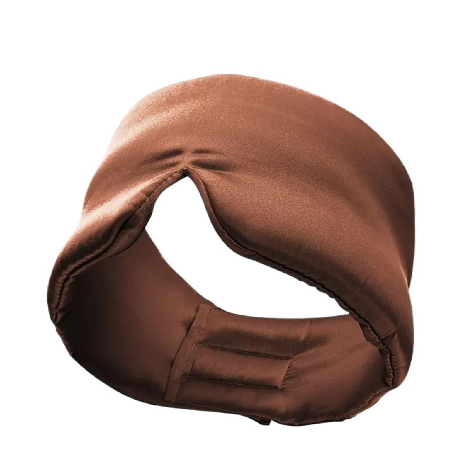 Lot de 2 masques sommeil en soie mûrier, cache-yeux, portable for voyage, for sieste, bandeau doux et lisse Pour Dormir(Brown)