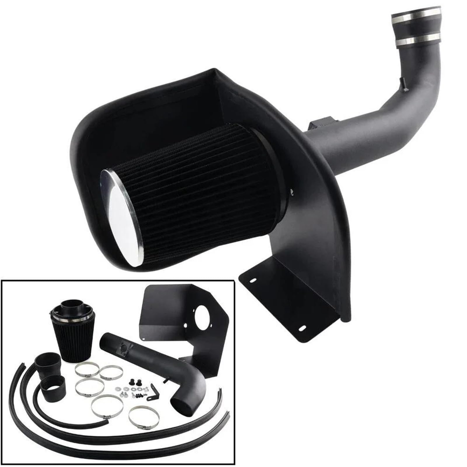 Entrada aire automóvil Filtro De Protección Térmica Para Admisión Aire Frío Negro Coche Carreras Para GMC Para Sierra 2009-2013