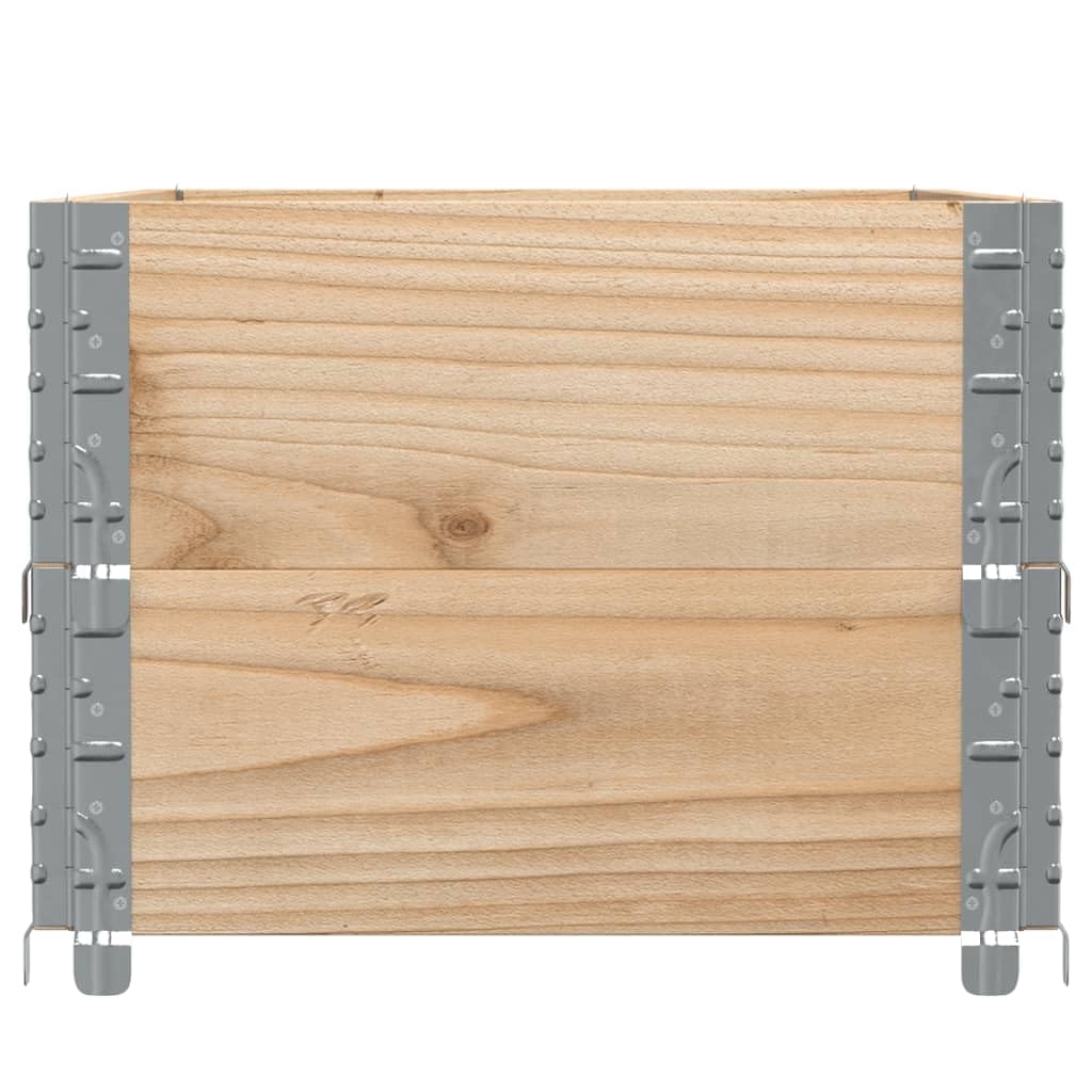 Paletten-Aufsatzrahmen 2 Stk. 100x50 cm Massivholz Kiefer stapelbar klappbar für Lagerung Transport und Ladungssicherung in Werkstatt Logistik und Versand